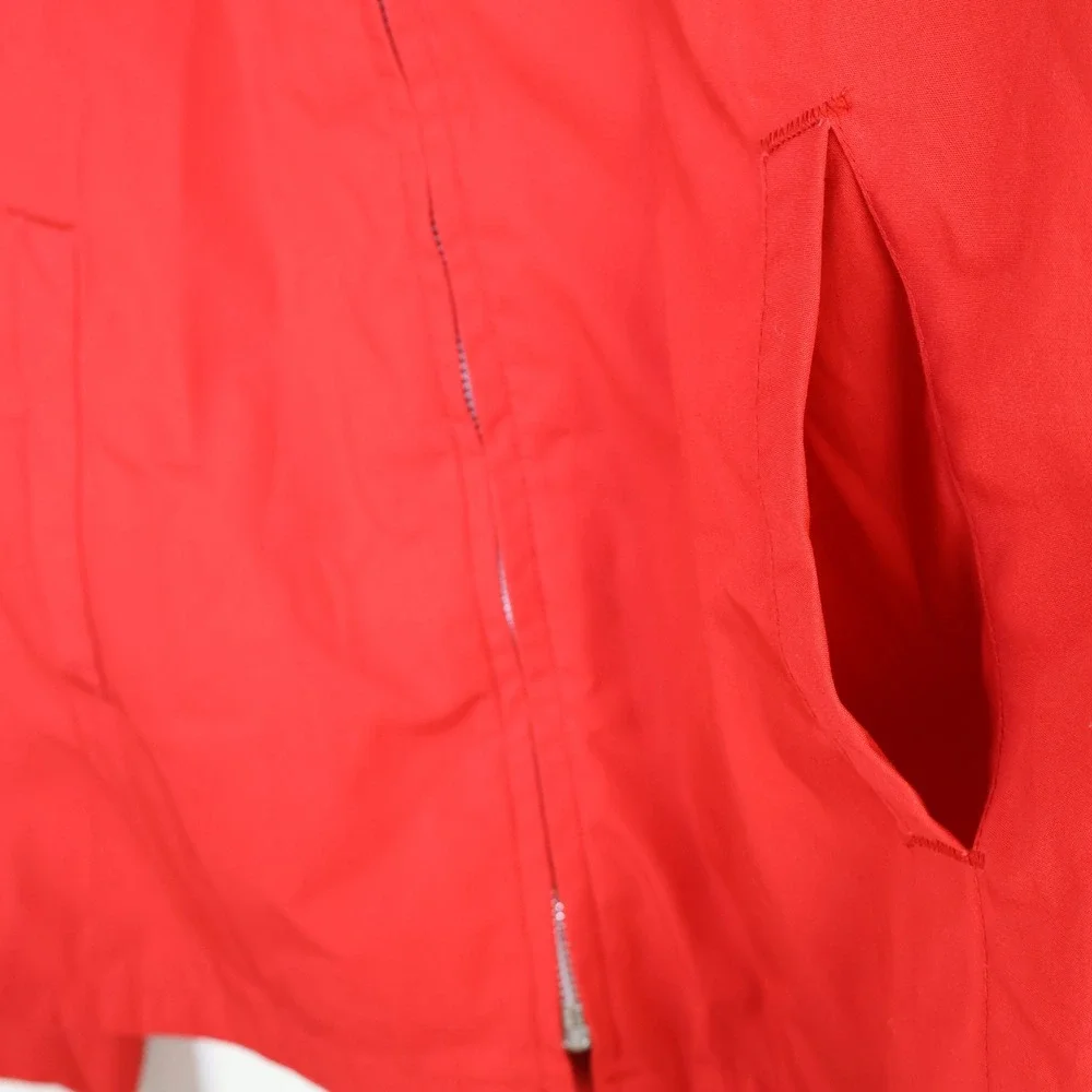Vintage Case IH Harrington Jacket L Workwear Agriculture Farm Red Poly Cotton‎